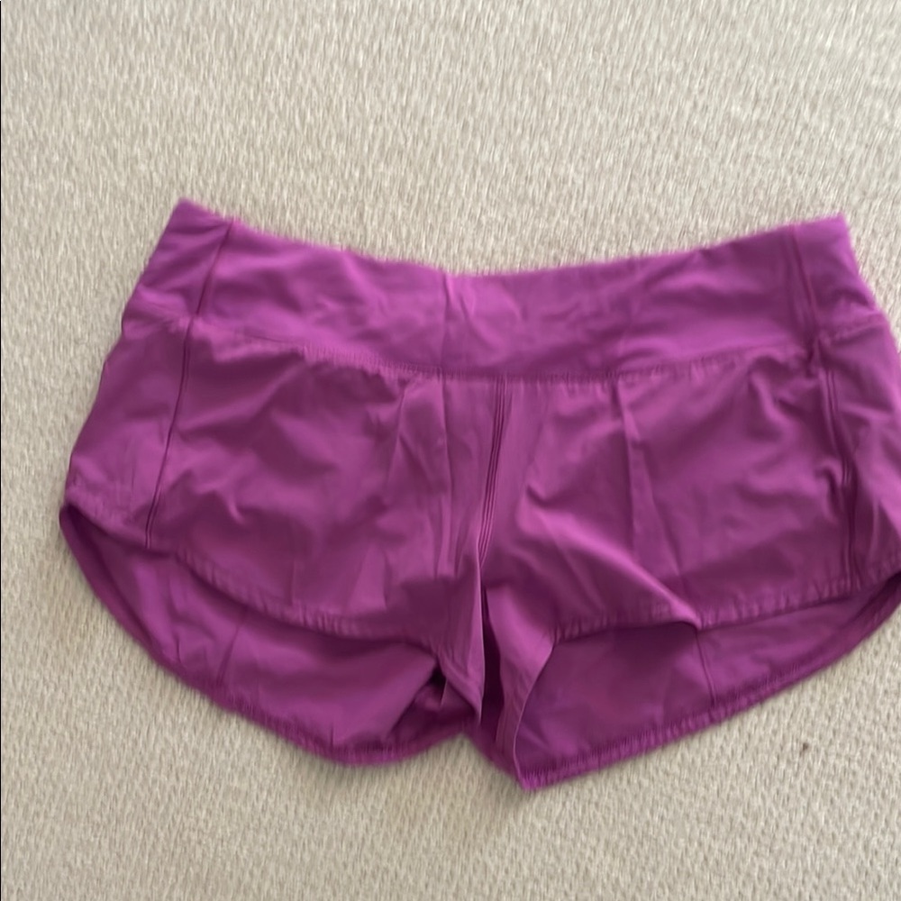Lululemon Athletica Purple Micro Athletic Shorts Moisture-Wicking Performance